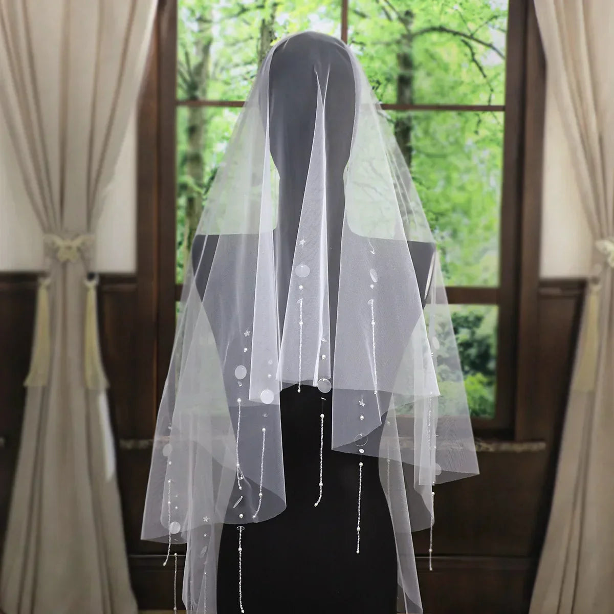 Pearl Bridal Veil Short Wedding Veils For Evening Dinner Party Dress Women Gift Hair Accessories Brides Jewelry