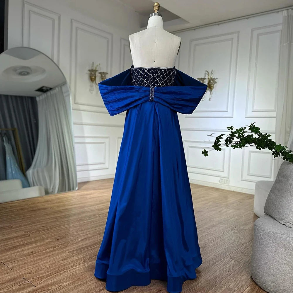 Zapdress Nude Strapless Off Shoulder Mermaid Overskirt Evening Dress Beaded Party Gowns for Women 2025 Customized (ZD17226)