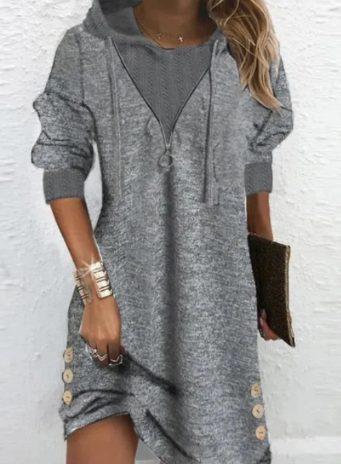 Erica Hooded Dress for Women Minimalist Chic Style