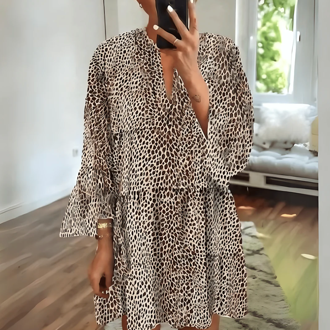 Violeta Chic Dress Leopard Print Boutique Collection