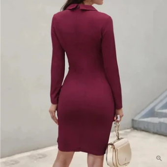 Xochitl Effortless Cocktail Dress with Buttons Evening Wear Edit