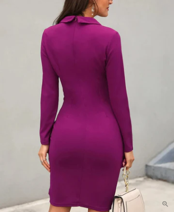 Xochitl Effortless Cocktail Dress with Buttons Evening Wear Edit