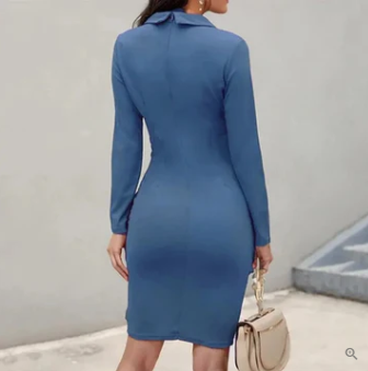 Aixa Aesthetic Cocktail Dress with Buttons Chic Silhouette Collection