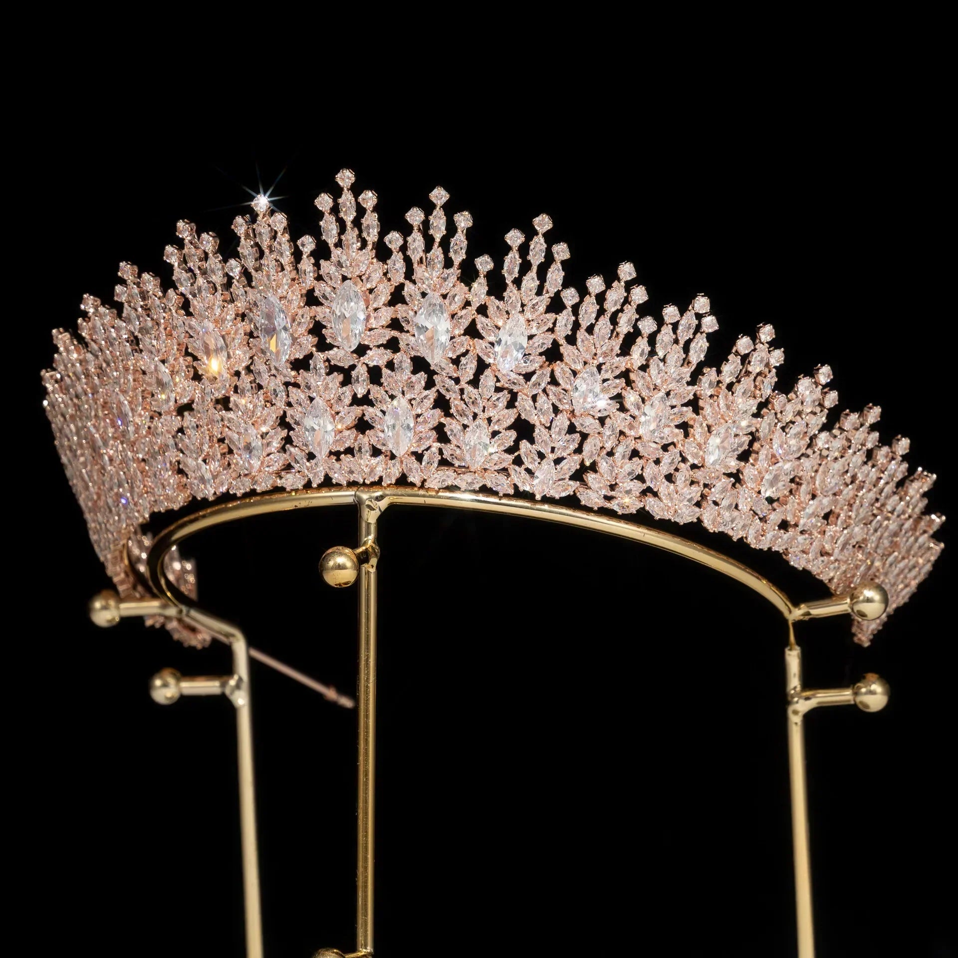 AAA Zircon Tiaras and Crowns Cubic Zirconia CZ Headband For Brides Prom Pageant Diadem Wedding Hair Accessories Bridal Jewelry