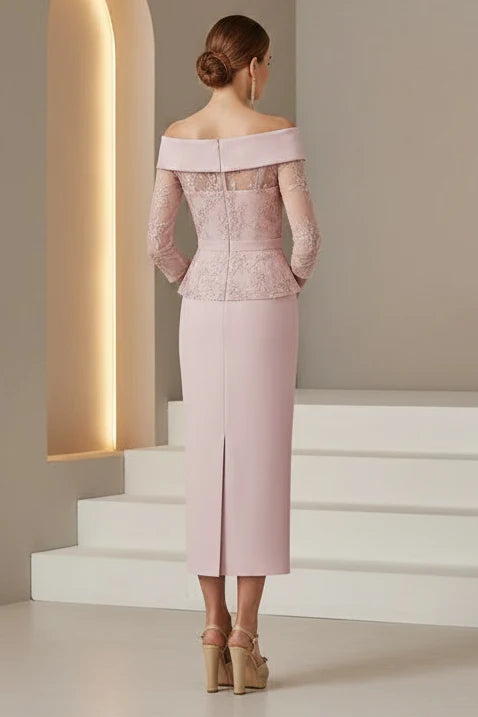 Modern Latest Pink Mother of the Bride Dress Mid Mother Gowns