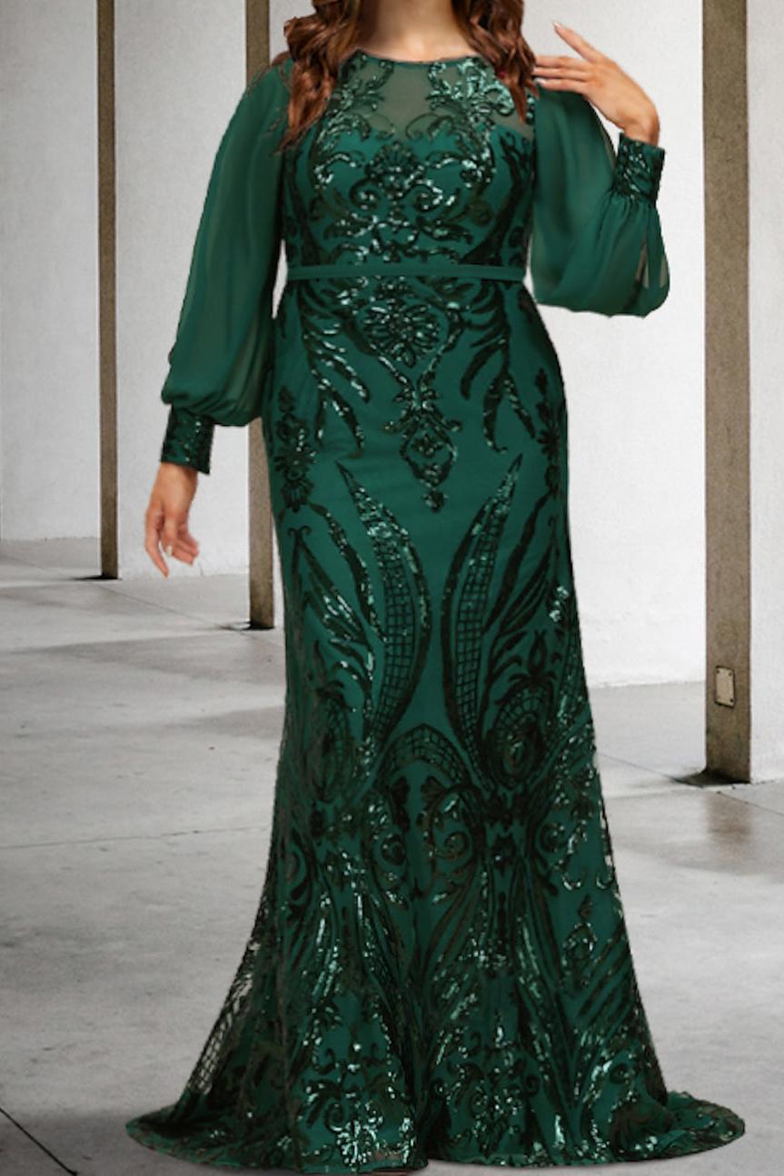 Sequined Mother of the Bride Sheath or Column Gowns