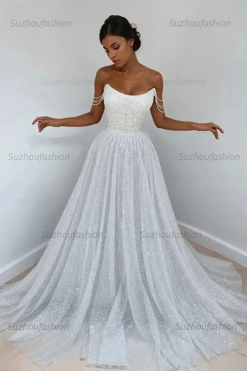 Elegant Sleeveless Blue Lace Prom Dress Long