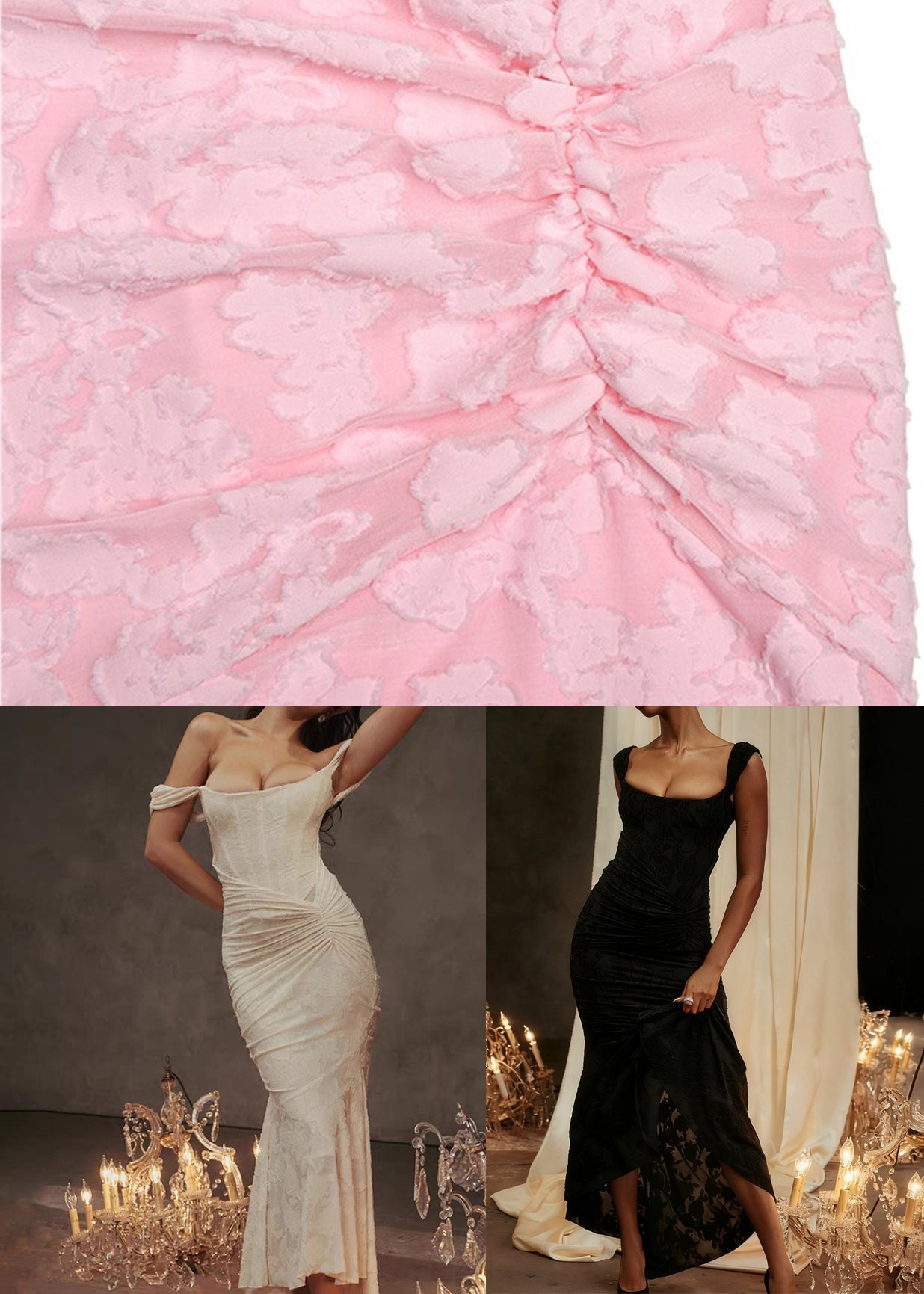 Sexy Apricot Square Collar Wrinkled Cotton Summer Fish Tail Dress