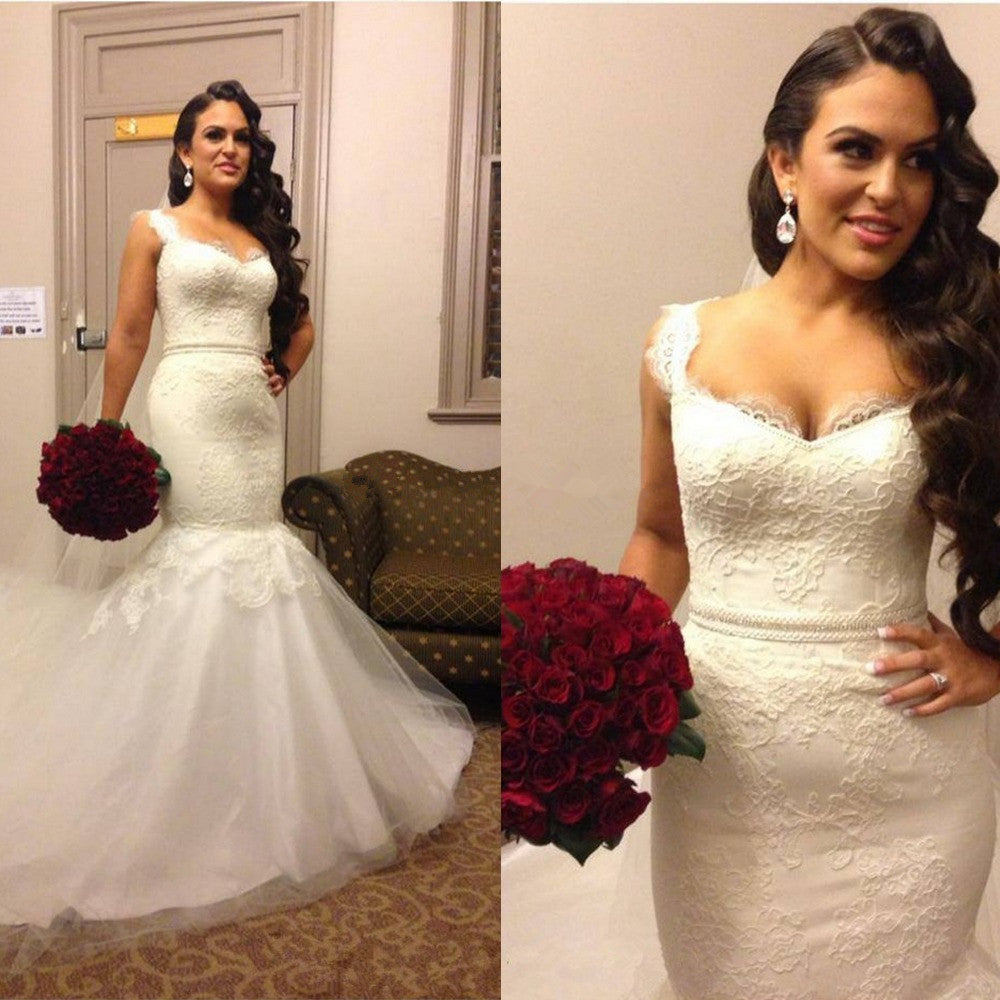 Sexy Mermaid Lace  Wedding Dresses New Arrival Custom Made Bridal Gowns