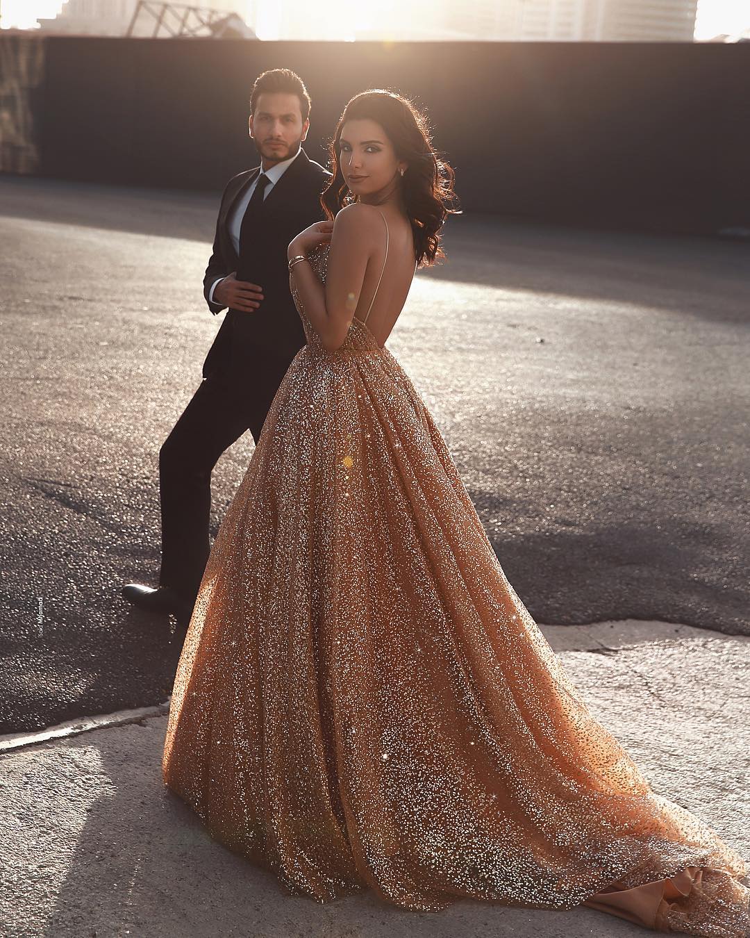 Sexy Spaghetti Straps A-Line Evening Dresses | Sequins Backless Prom Dresses  BC1457