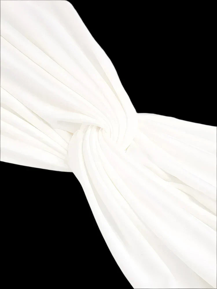 Long Sleeve Pleated Draped Maxi Dress
