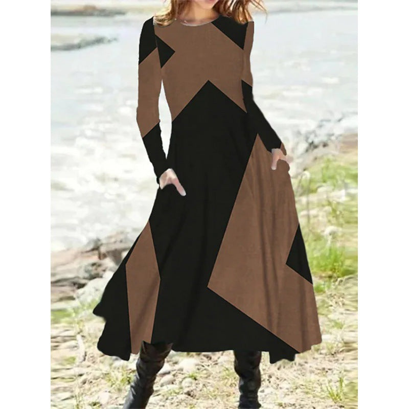 Aixa Aesthetic Women's Long Sleeved Midi Dress Premium Wardrobe Essential