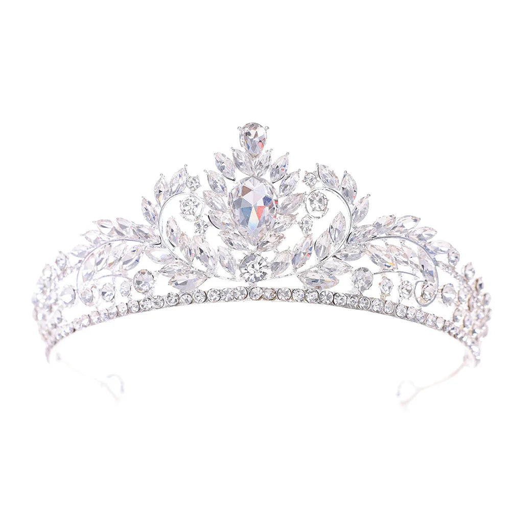 Baroque Bridal Tiara Crown For Wedding Rhinestone Queen Princess Crowns For Pageant Women Girl Diadem Hair Jewelry Headpiece as picture 1
