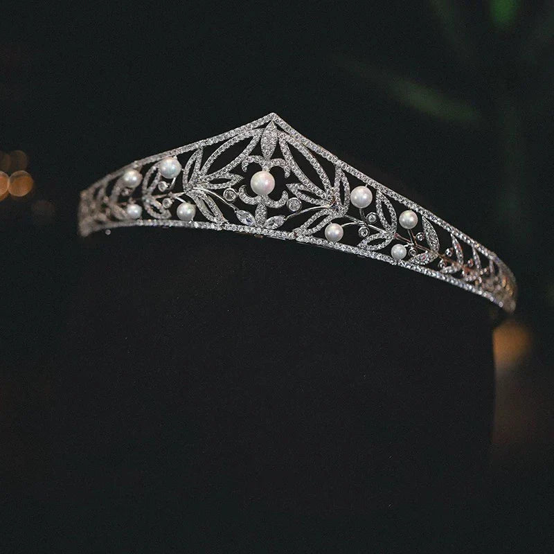 Bridal Hair Jewelry Cubic Zirconia Tiaras and Crowns AAA Zircon Diadem For Bride Women Pageant Prom Headband Wedding Accessories