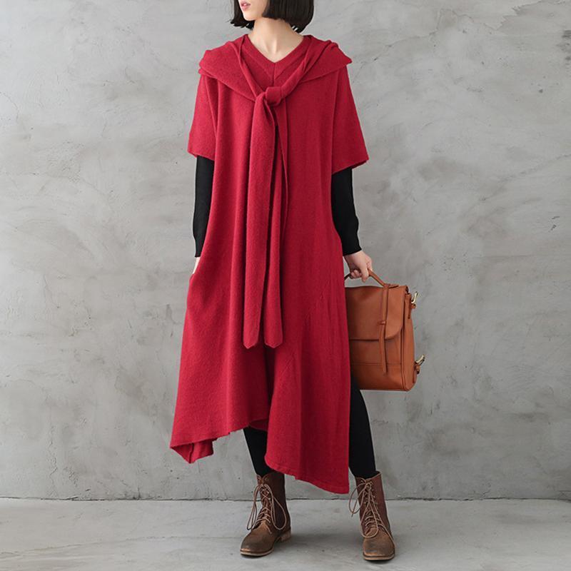 Short Sleeve Pure Color Knit Dress
