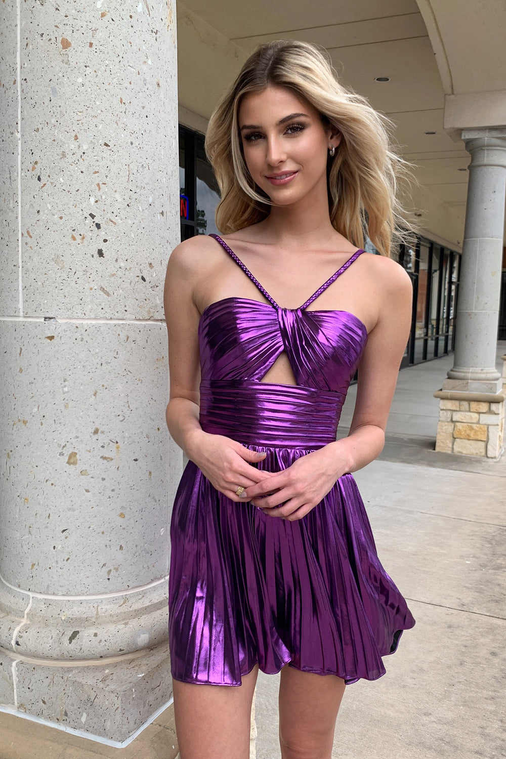 Silver Homecoming Dresses A Line Halter Short Cocktail Dresses