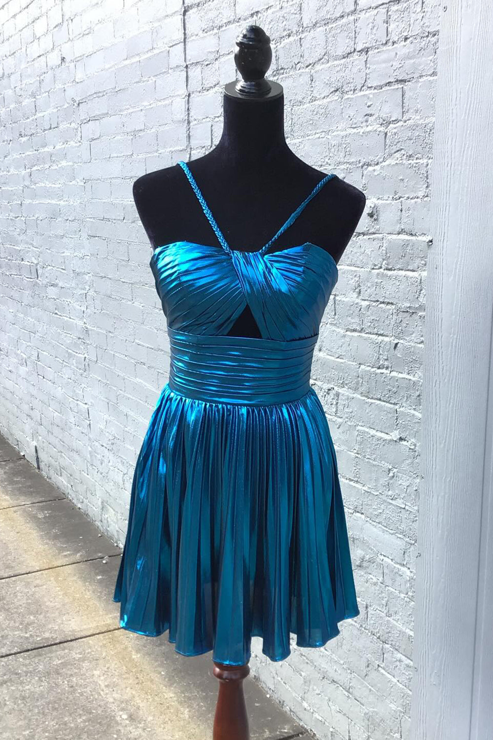 Silver Homecoming Dresses A Line Halter Short Cocktail Dresses