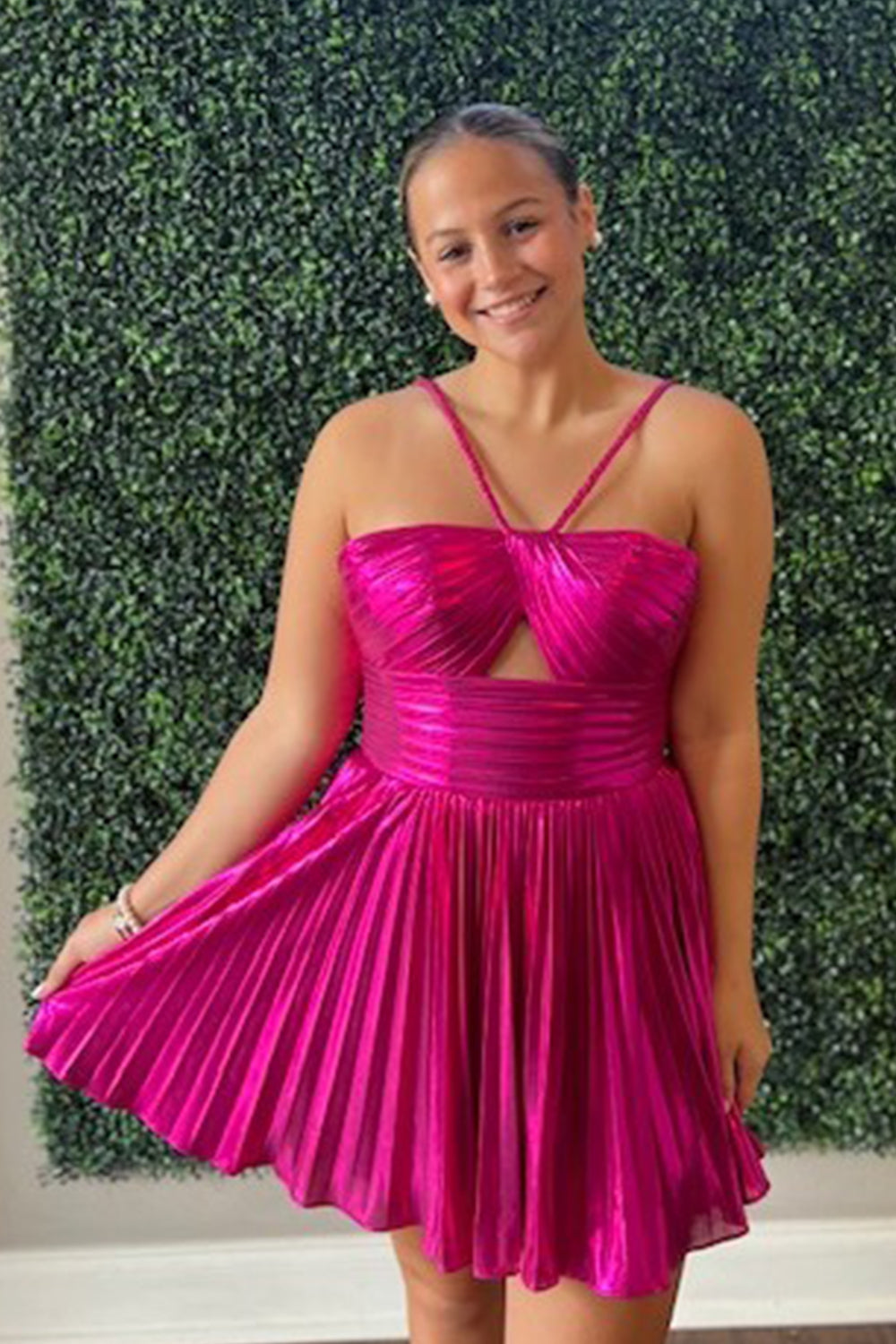 Silver Homecoming Dresses A Line Halter Short Cocktail Dresses