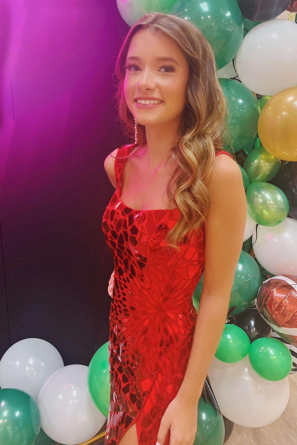 Silver Homecoming Dresses Scoop Neck Mirror Tight Short Cocktail Dresses