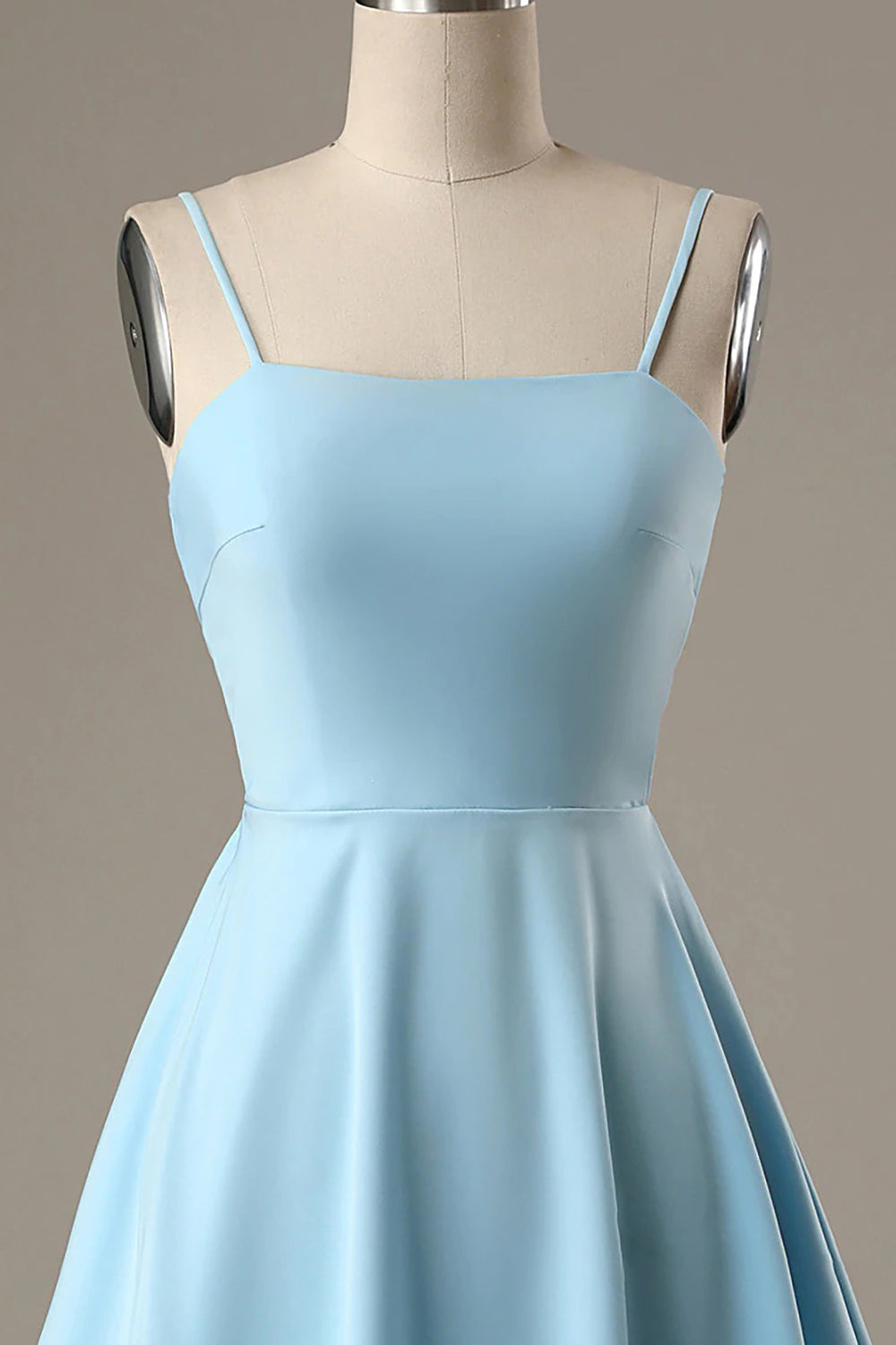 Simple Blue Homecoming Dresses Open Back A Line Prom Dress