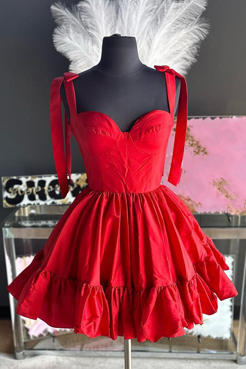 Simple Pink Homecoming Dresses Corset A-Line Ruched Short Cocktail Dresses
