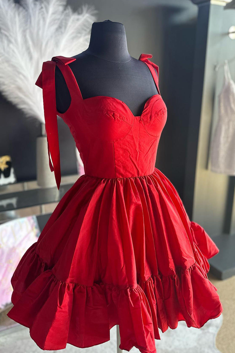 Simple Pink Homecoming Dresses Corset A-Line Ruched Short Cocktail Dresses