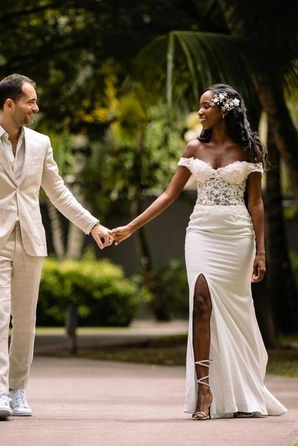 Simple Summer Beach Beach Wedding Dresses With Lace