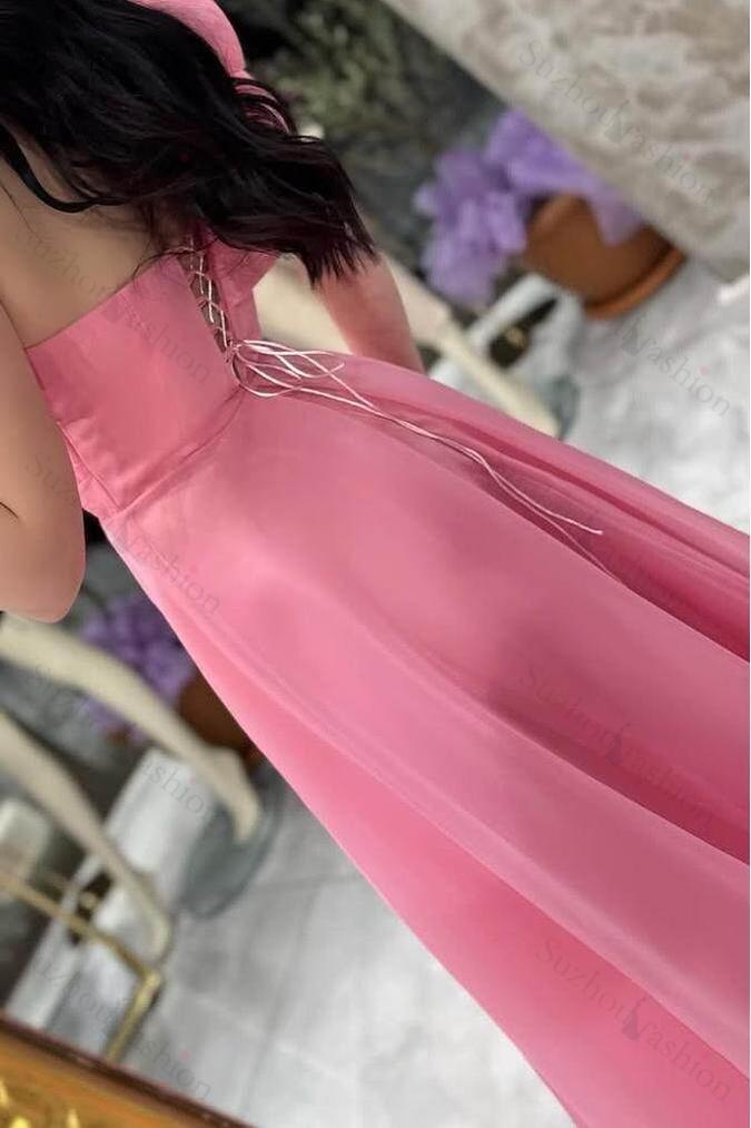 Sleeveless One Shoulder Long A Line Evening Formal Dress With Pleated