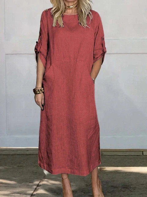 Isis Sweater Dress with Pockets for Women Elegant Evening Look