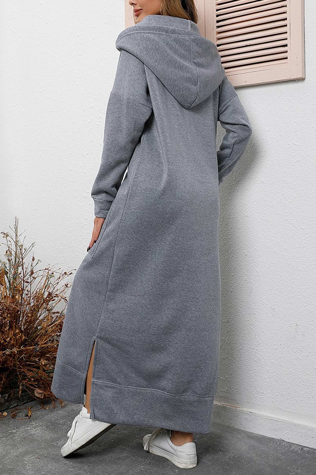 Xara Elevated Hoodie Dress with a Slit Hem Boutique Collection