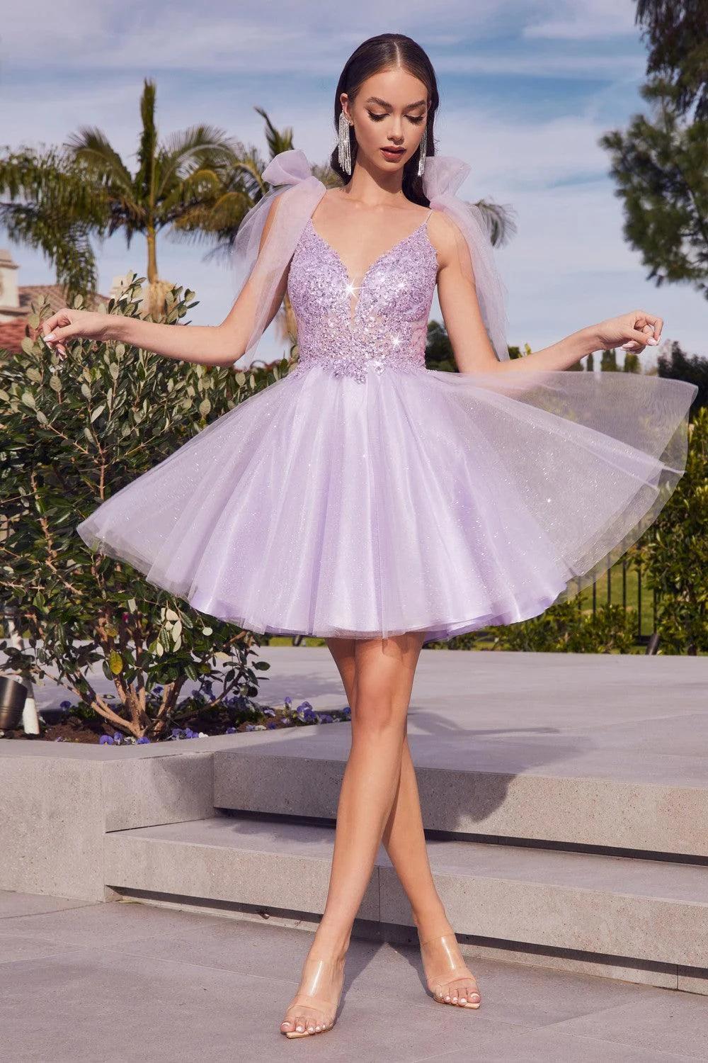 Spaghetti Strap Sleeveless Short Homecoming Dress With Appliques