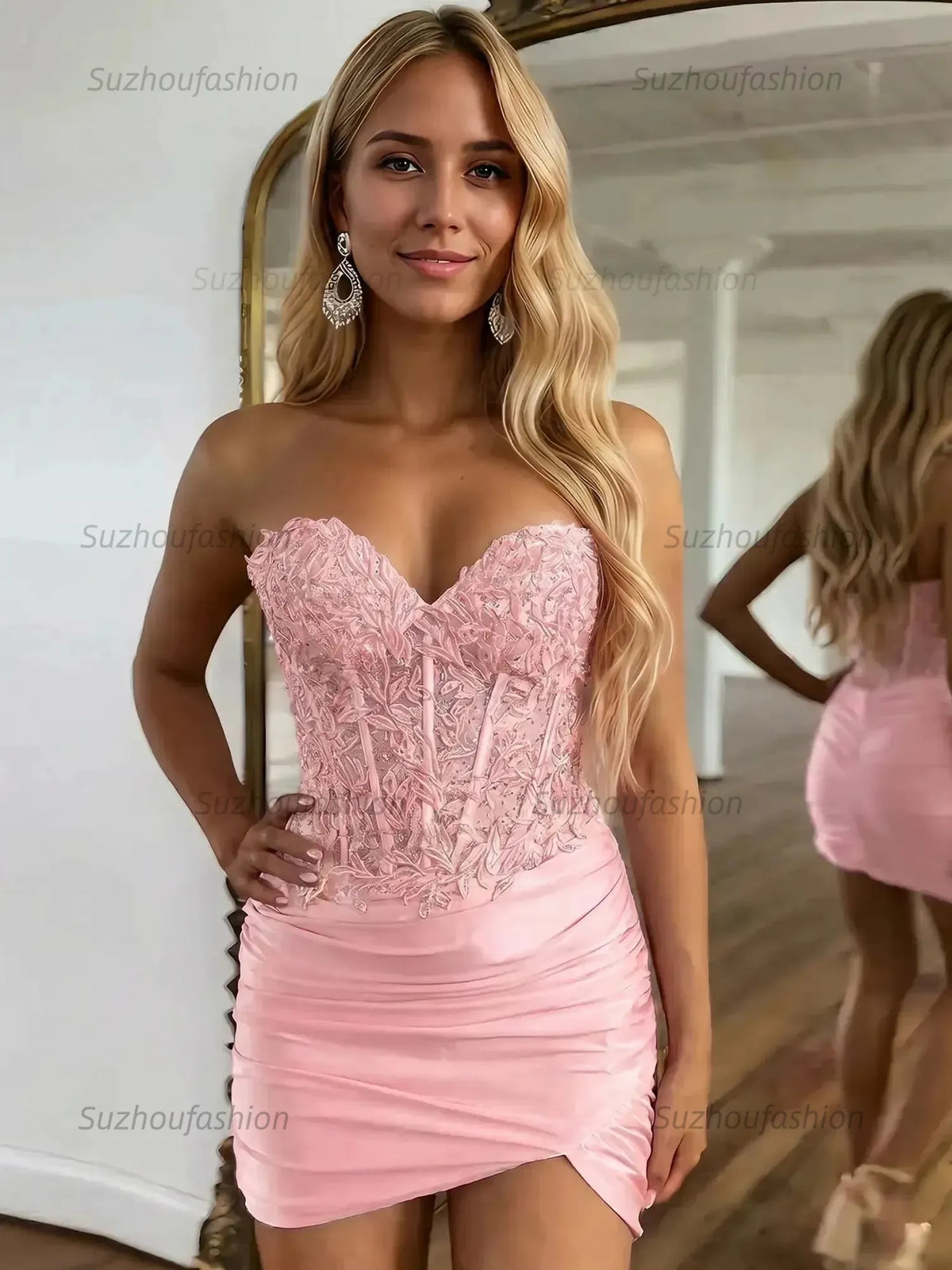 Suzhoufashion Sparkly Sequins Sweetheart Bodycon Homecoming Dress
