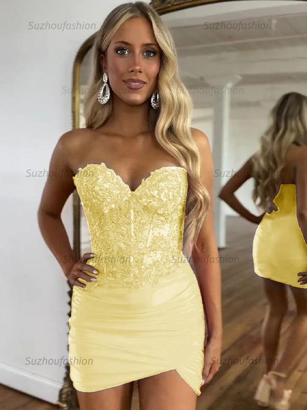 Suzhoufashion Sparkly Sequins Sweetheart Bodycon Homecoming Dress