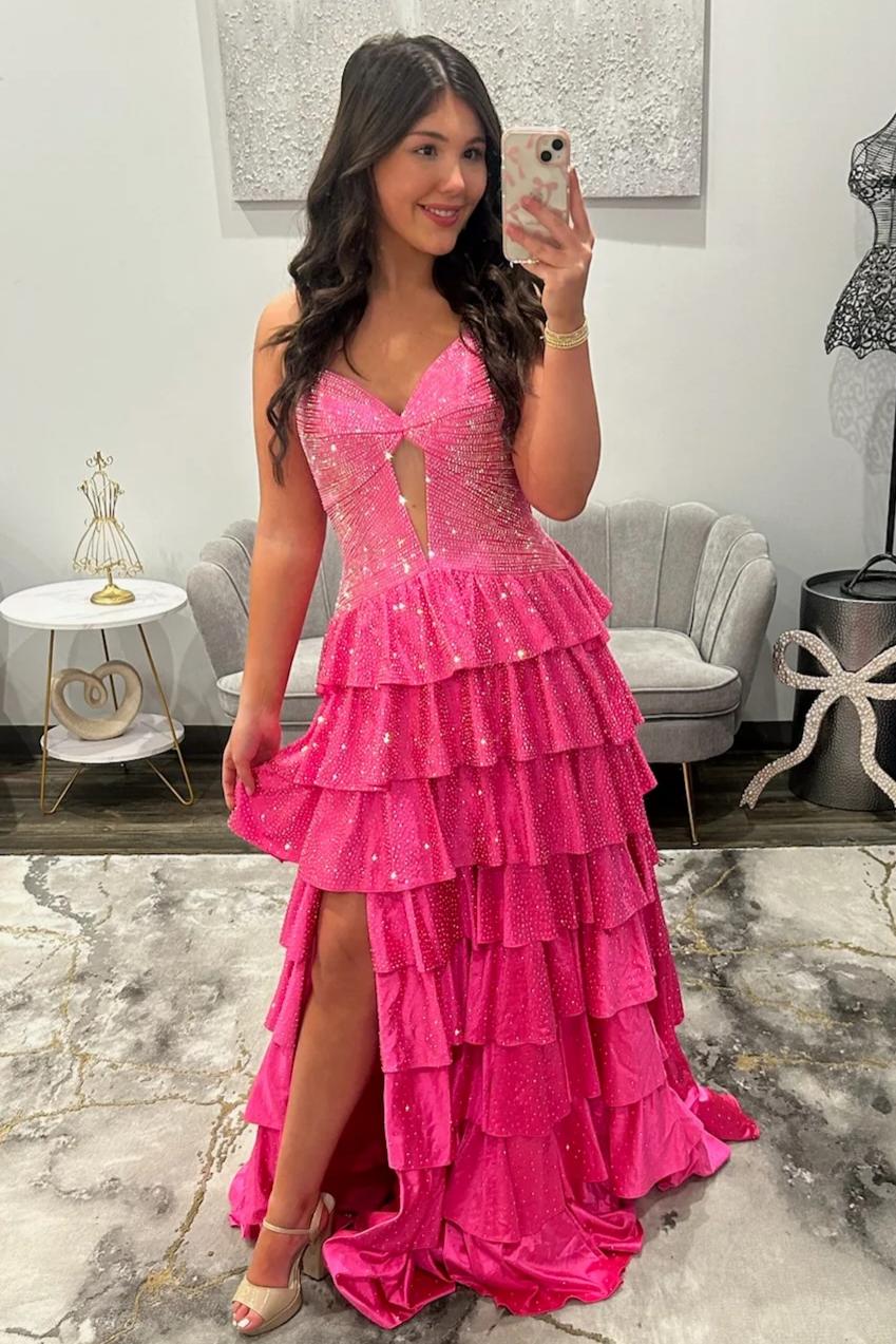 Sparkly A Line Sweetheart Black Long Prom Dress with Beading Ruffles