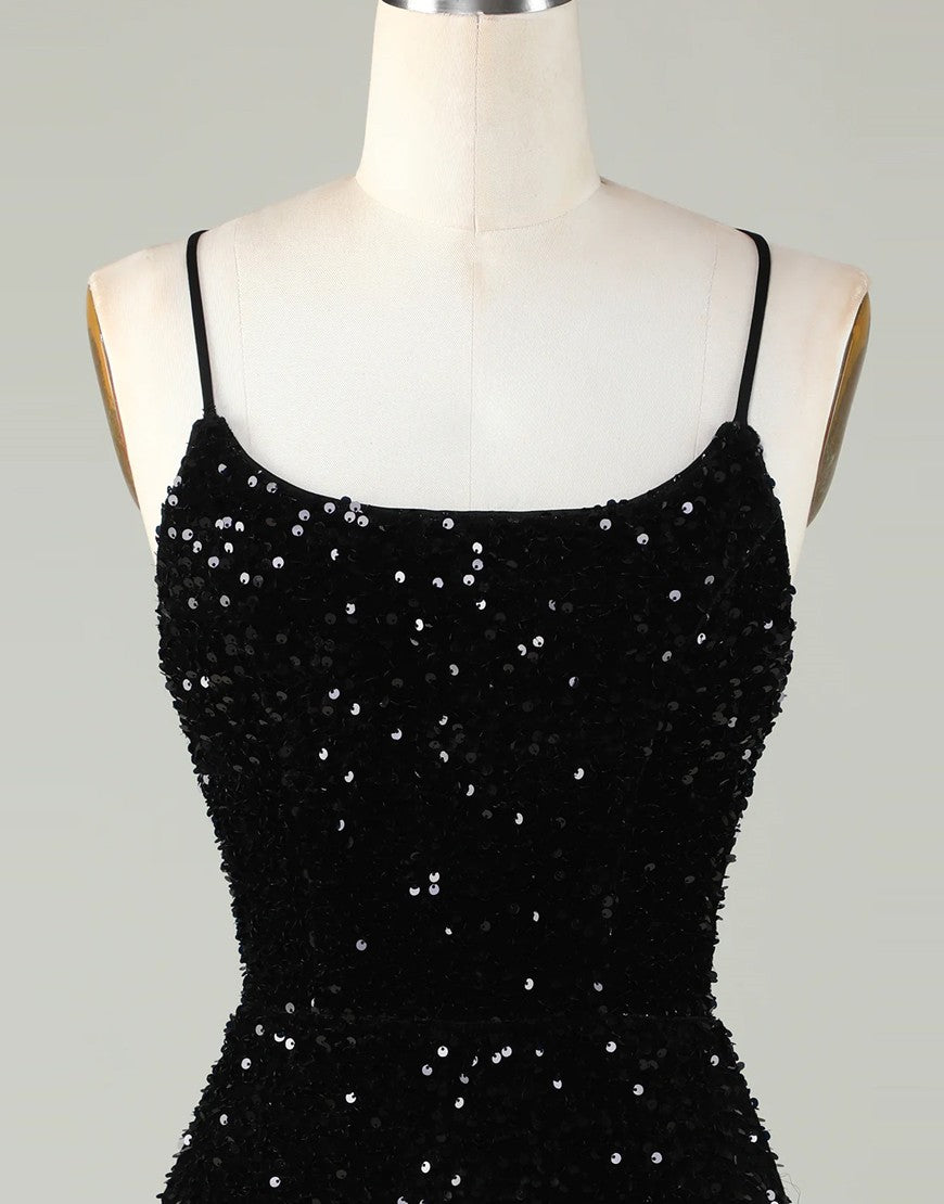 Short-Mini Spaghetti straps Corset Back Homecoming Dress - View 8 | VelvetHem