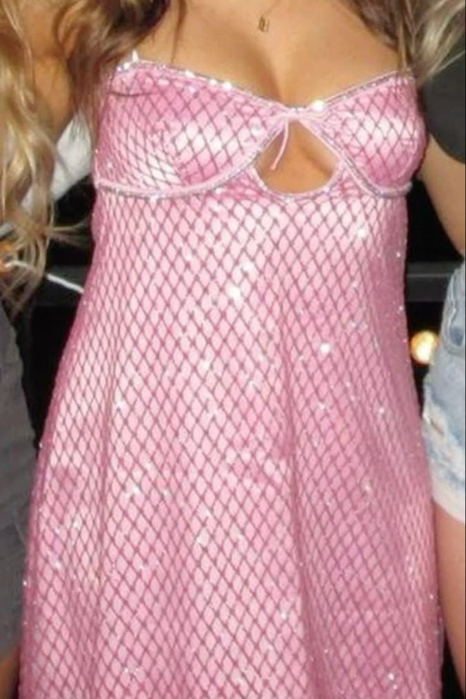 Sparkly A Line Spaghetti Straps Gold Sequins Short Homecoming Dress with Keyhole
