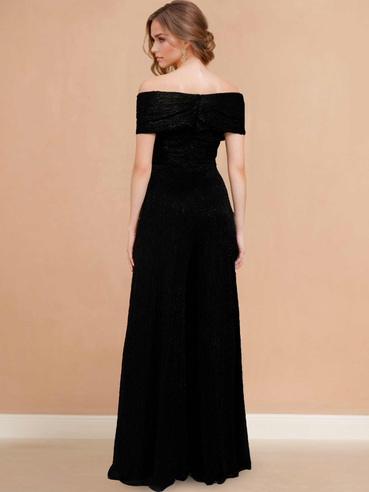 Strapless Long Jumpsuit in Crinkle Chiffon for the Mother of the Bride