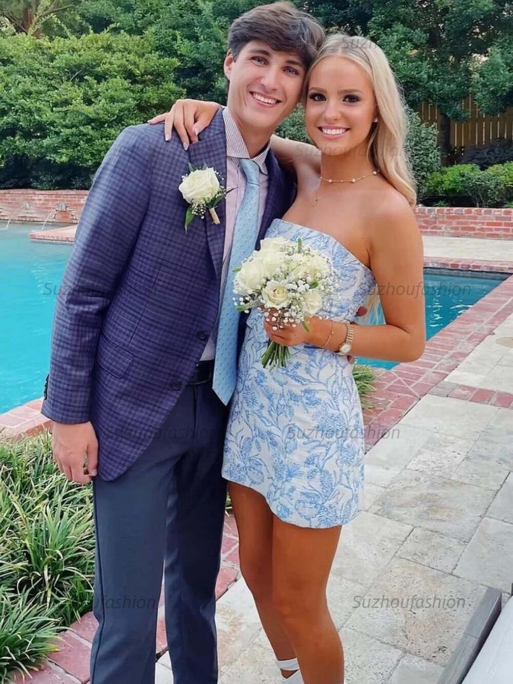 Suzhoufashion Strapless Short Homecoming Mini Dress