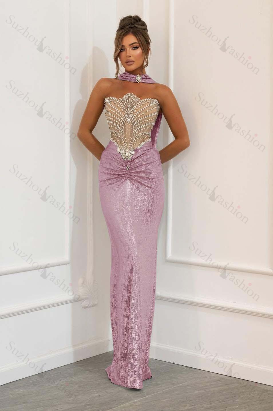 Strapless Sleeveless Long Mermaid Evening Formal Dress With Beading Pleated