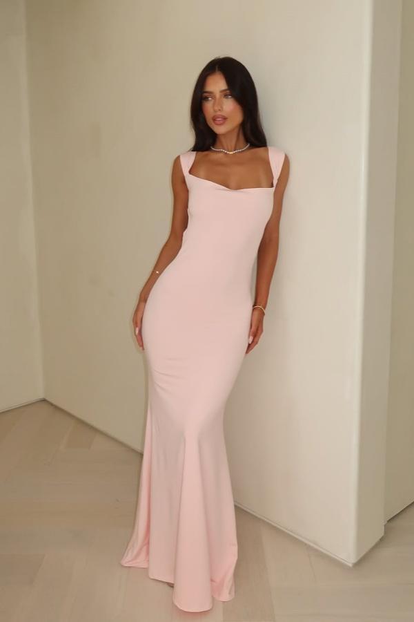 Straps Sleeveless Long Mermaid Evening Formal Dress With Pleated