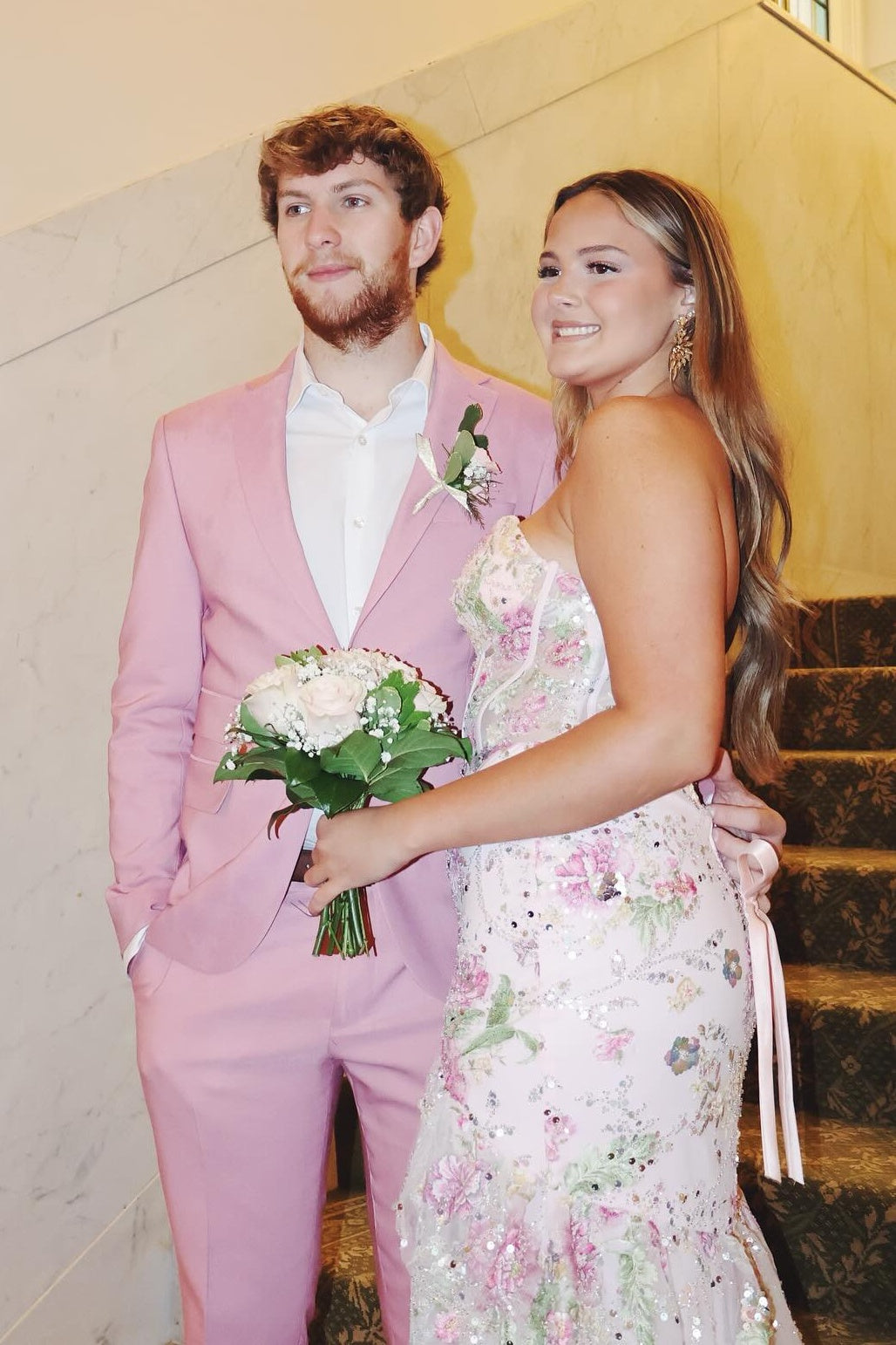 Stunning Mermaid Sweetheart Light Pink Corset Prom Dress with Appliques