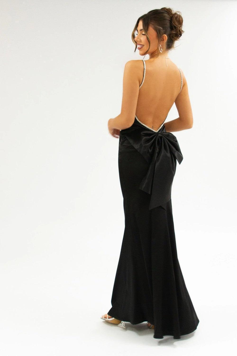 Suzhoufashion Stylish Mermaid Spaghetti Straps Pink Long Prom Dress With Bowknot Formal Evening Gown