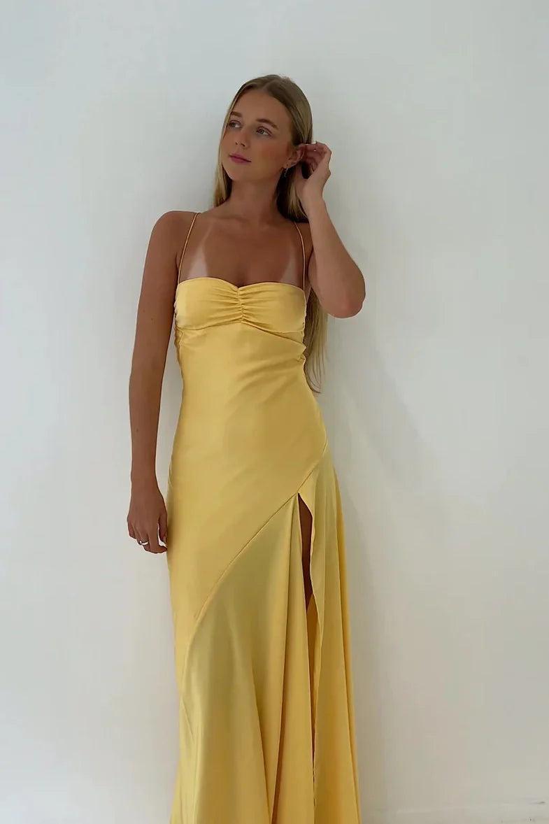 Suzhoufashion Stylish Sheath Spaghetti Straps Pink Party Dress With Criss Cross Back Formal Evening Gown