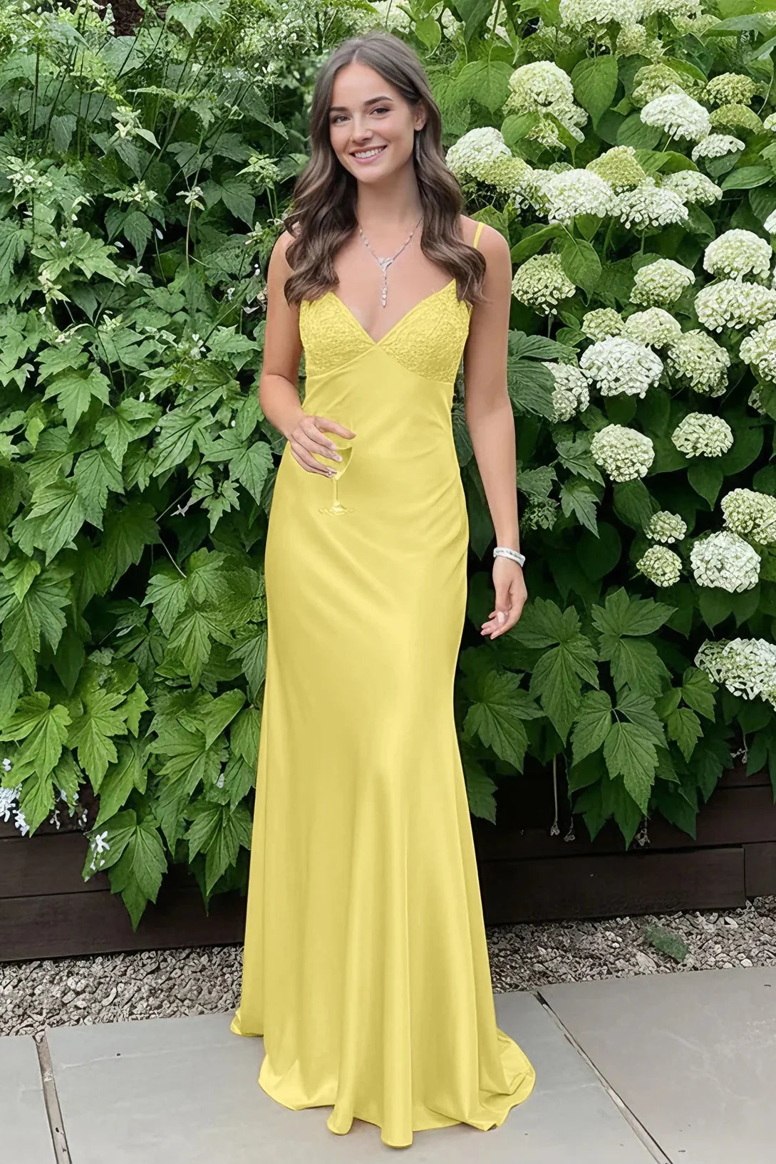 Stylish Sheath Spaghetti Straps Blue Long Prom Dress with Backless - View 8 | VelvetHem