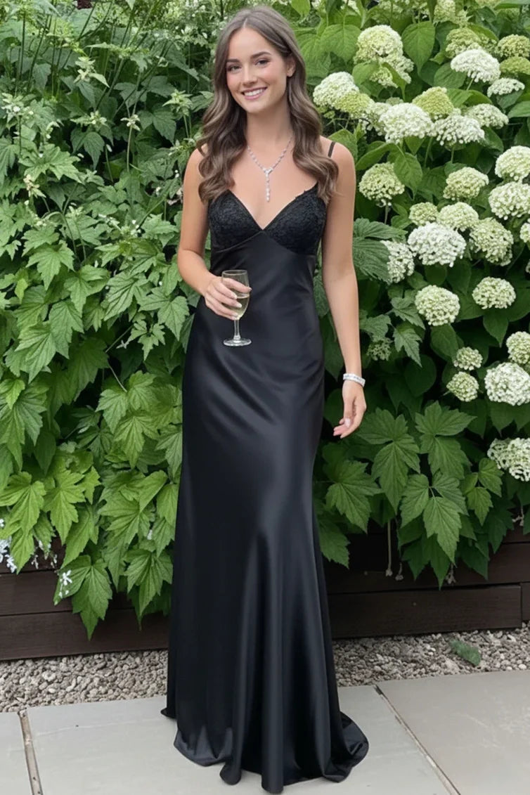 Stylish Sheath Spaghetti Straps Blue Long Prom Dress with Backless