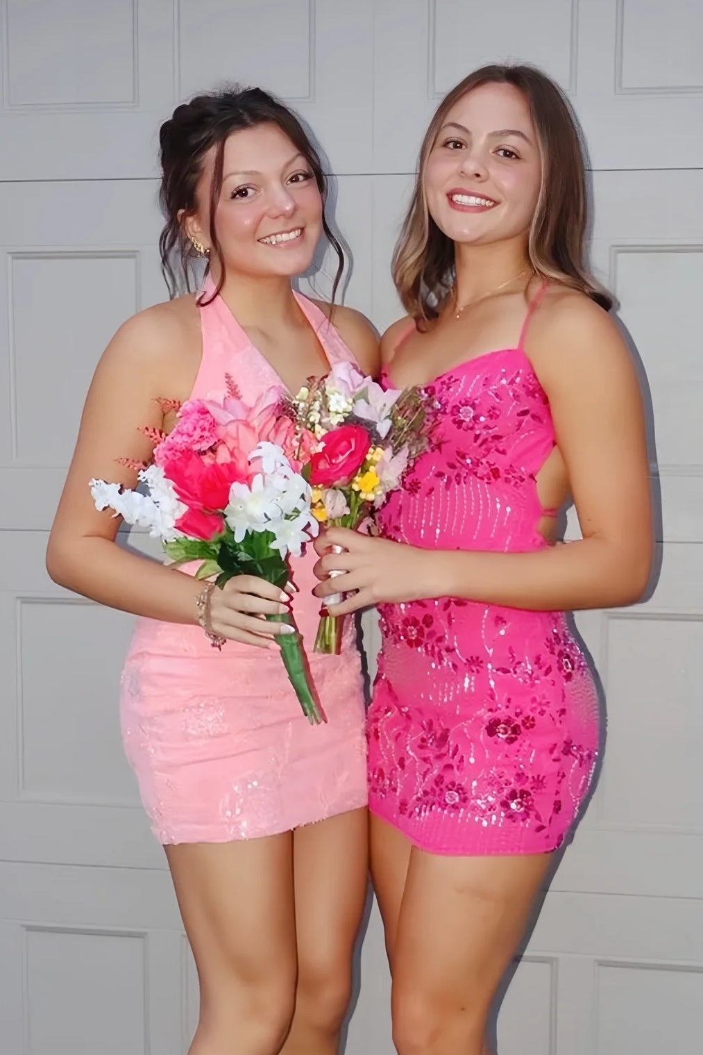 Stylish Sheath Spaghetti Straps Orange Short Homecoming Dress with Beading