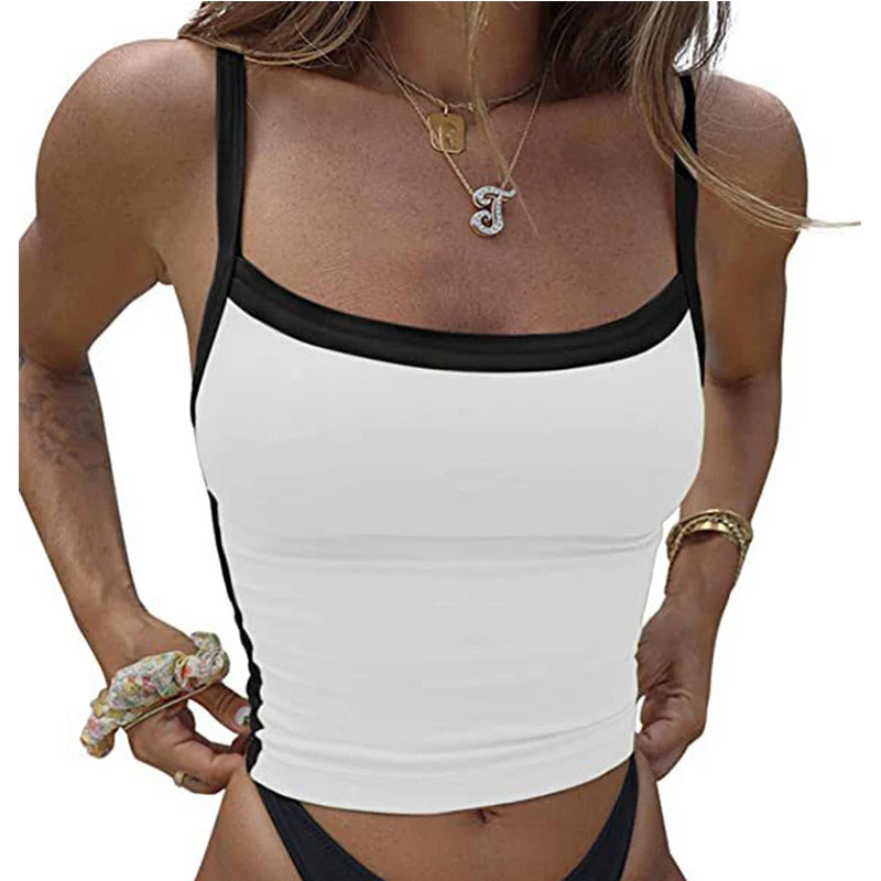 Y2K Vintage Tank Top in Green for Women