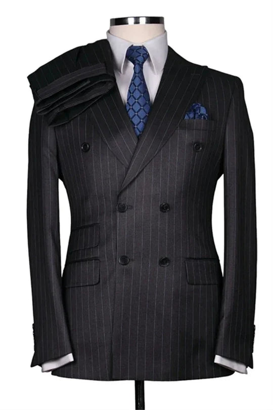 Suzhoufashion Black Peaked Lapel Men Suits For Business