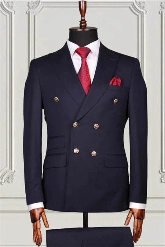 Suzhoufashion Black Two Pieces Slim Fit Men Suits For Prom