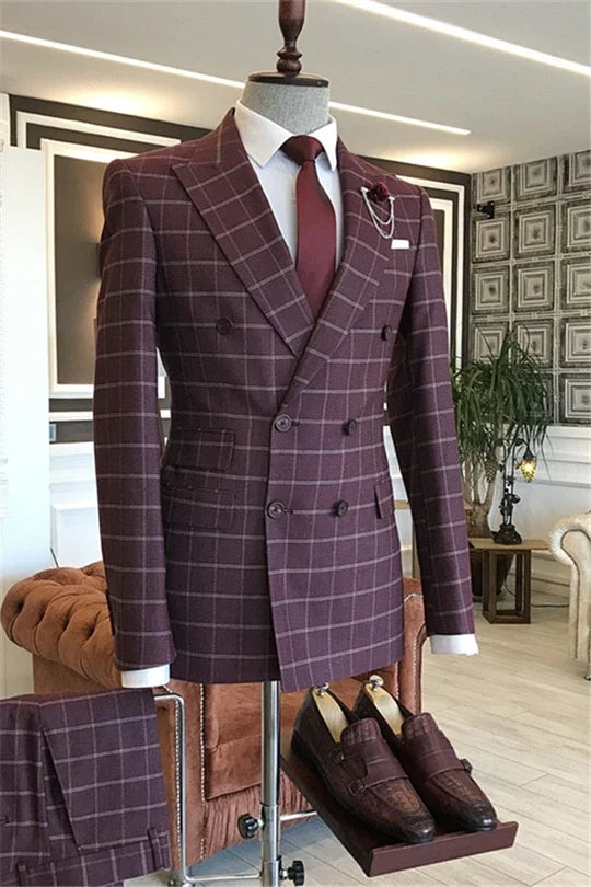 Suzhoufashion Classic Double Breasted Two Pieces Prom Men Suits